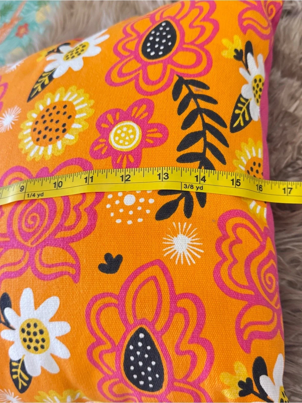 Día de Muertos Sugar skull decorative pillow designed by Flavia Z Drago 16”x 16”